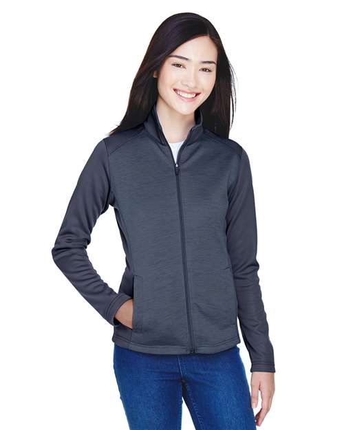 Women's Newbury Colorblock Mélange Fleece Full-Zip Jacket - - 13361 - Toronto Screen Printing- Color