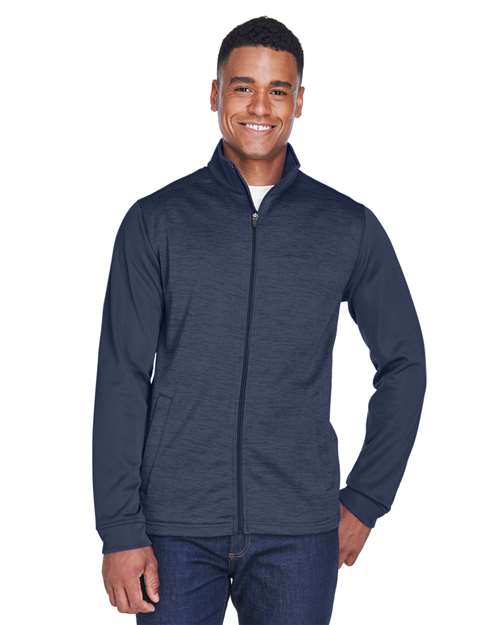 Men's Newbury Colorblock Mélange Fleece Full-Zip jacket - - 13370 - Toronto Screen Printing- Color