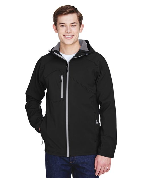Men's Prospect Two-Layer Fleece Bonded Soft Shell Hooded Jacket - - 14070