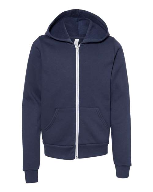 Youth Sponge Fleece Full-Zip Hoodie Sweatshirt - - 8196 - Toronto Screen Printing- Color