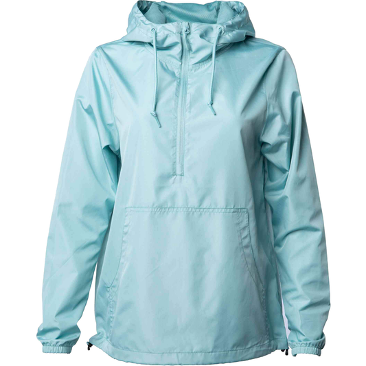 EXP54LWP - Lightweight Pullover Windbreaker Anorak Jacket - Aqua / XXS - ZIPS