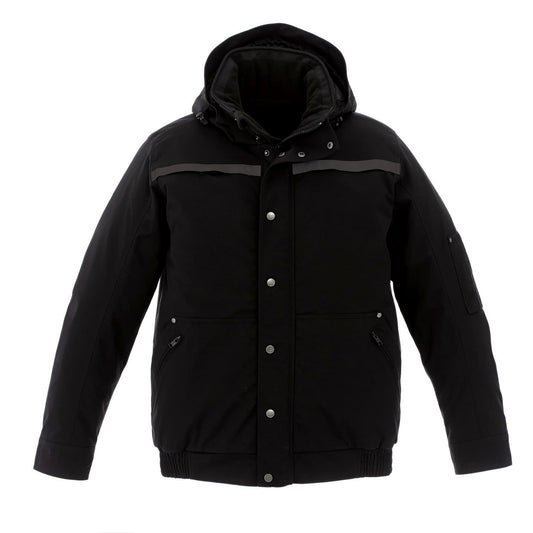 L01110 - Champion - Heavy Duty Insulated Bomber Jacket w/ Detachable Hood - Black / S