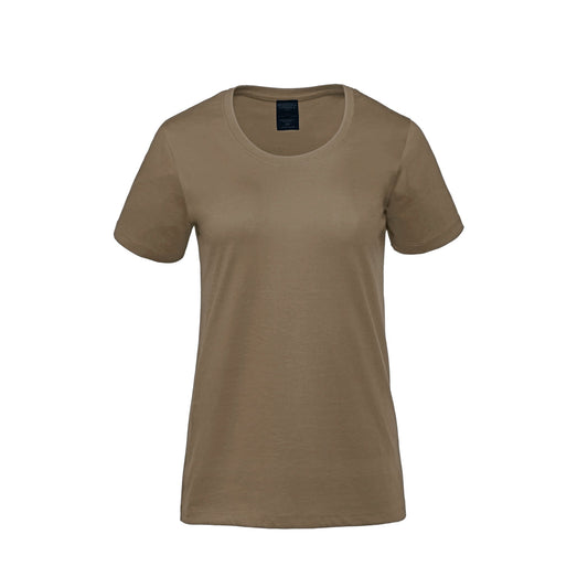 S05501 - Harmony - Ladies Organic Cotton Scoop Neck T-Shirt - Taupe / XS