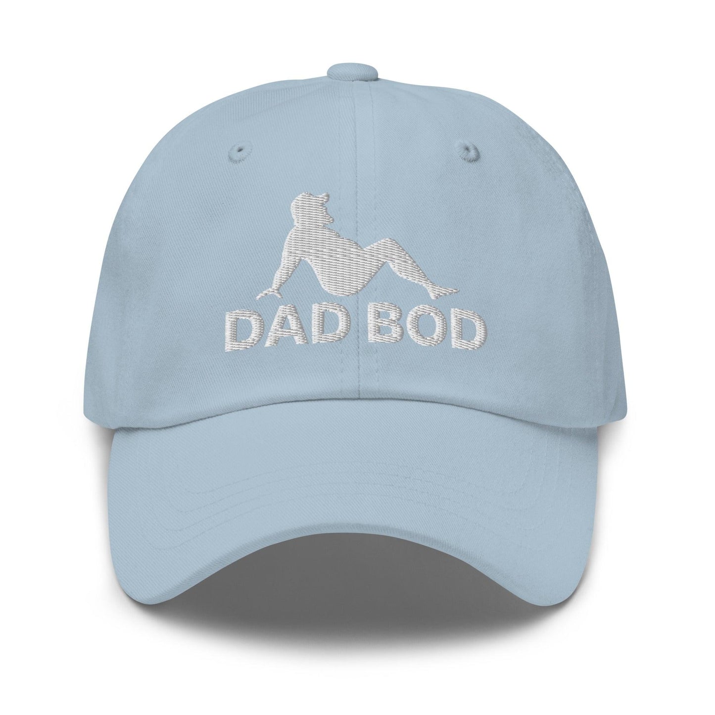 Dad Bod Mud Flap Silhouette Embroidered Hat - Light Blue