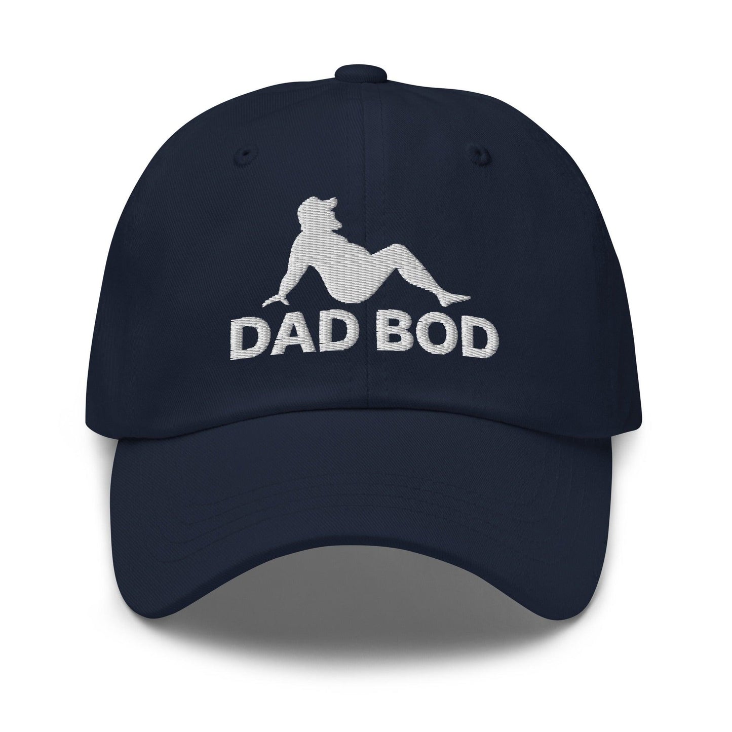 Dad Bod Mud Flap Silhouette Embroidered Hat - Navy