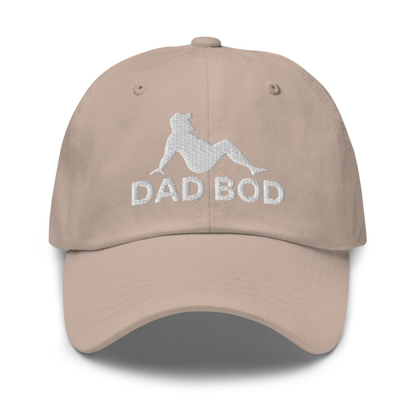 Dad Bod Mud Flap Silhouette Embroidered Hat - Stone