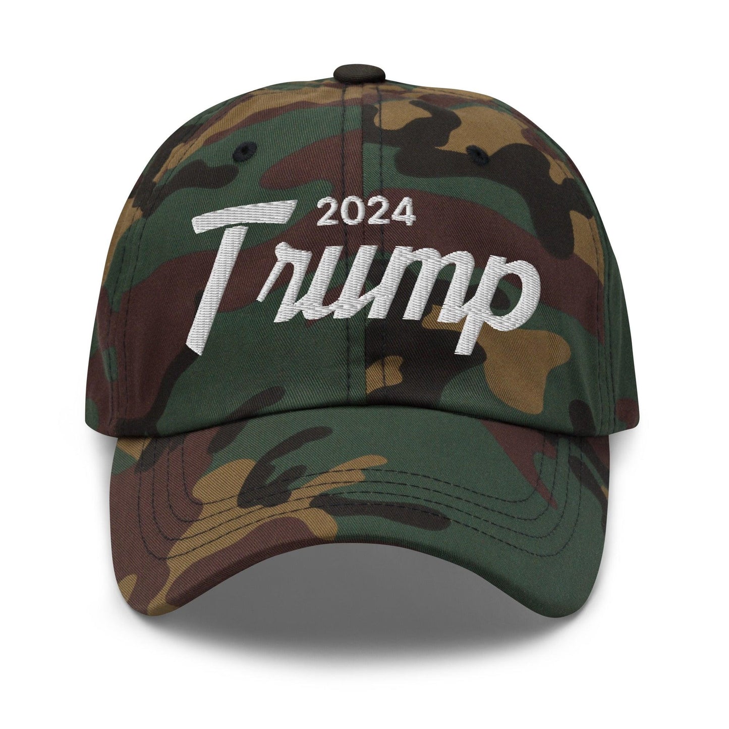 Donald Trump 2024 Vintage Sports Dad Hat - Green Camo - Headwear