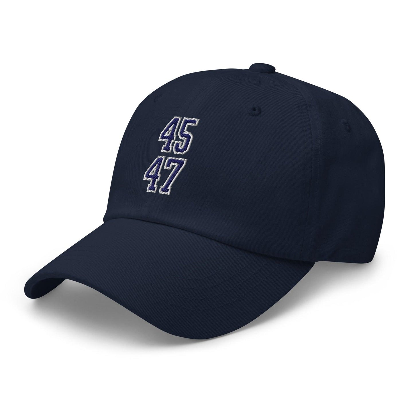 Donald Trump 45-47 Embroidered Dad Hat Blue/White