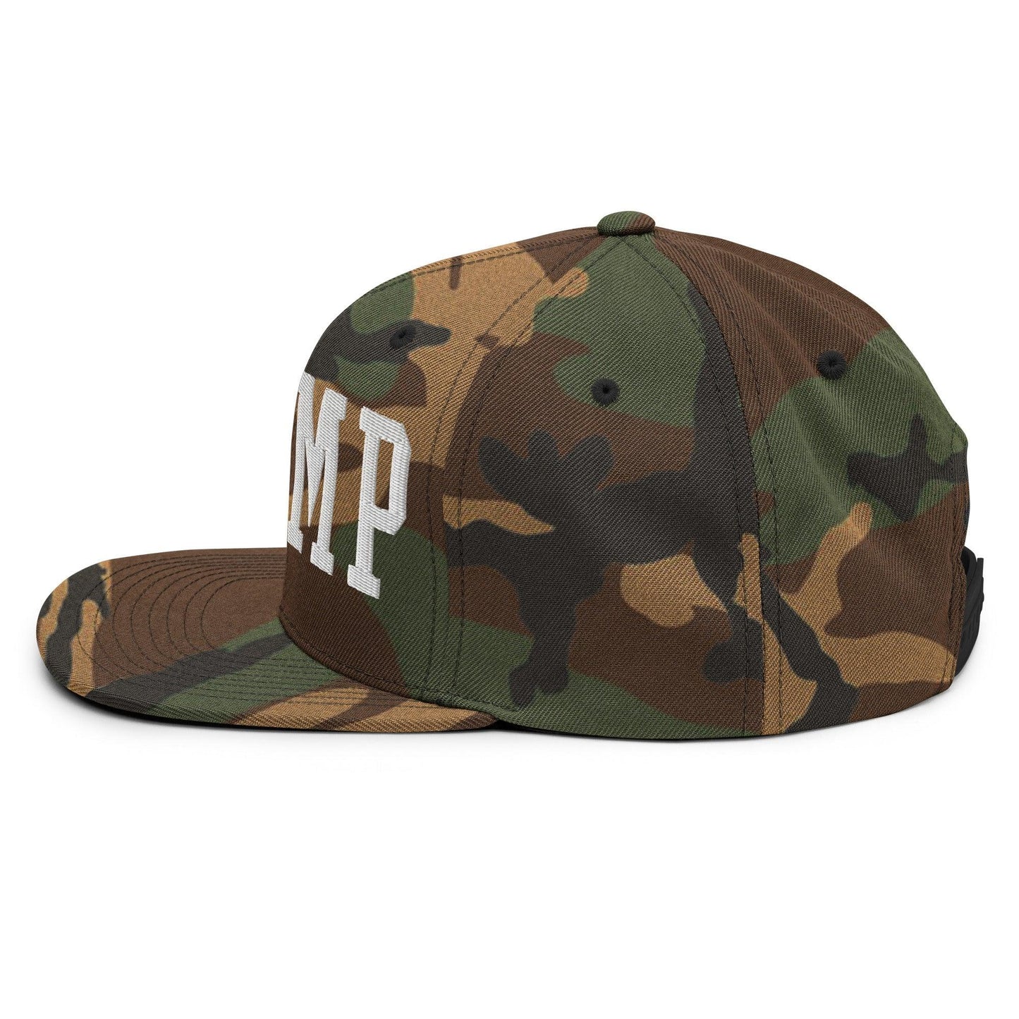 Donald Trump Block Flat Bill Brim Snapback Hat - Headwear