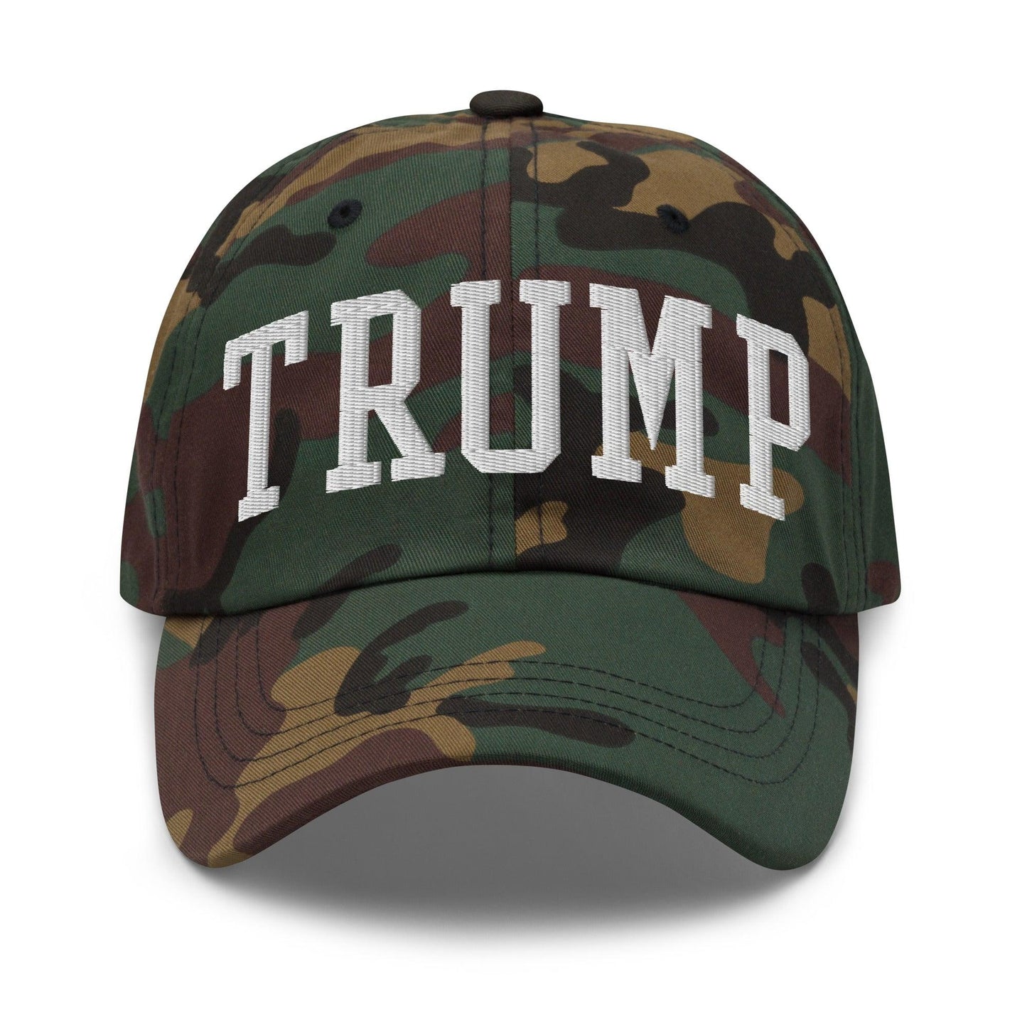 Donald Trump Block Golf Dad Hat - Green Camo - Headwear