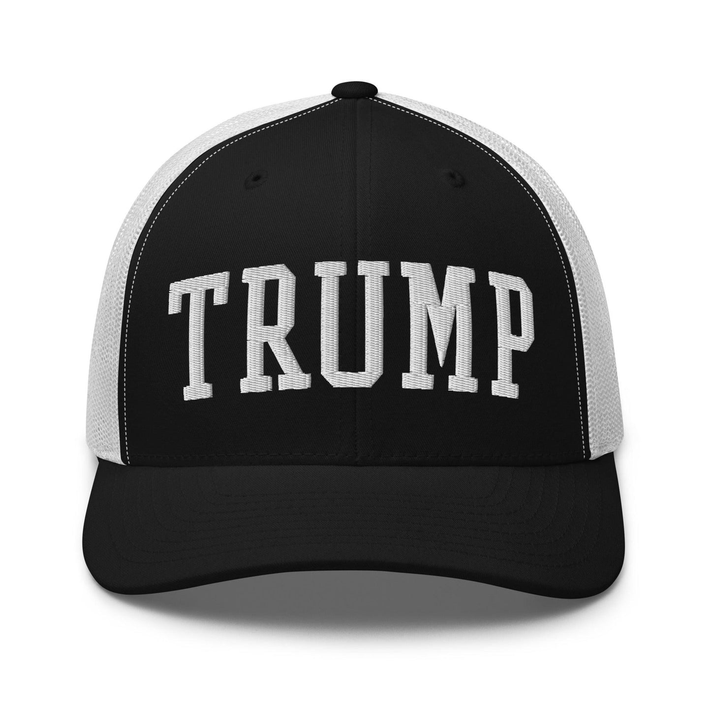Donald Trump Block Retro Trucker Hat - Black/ White - Headwear