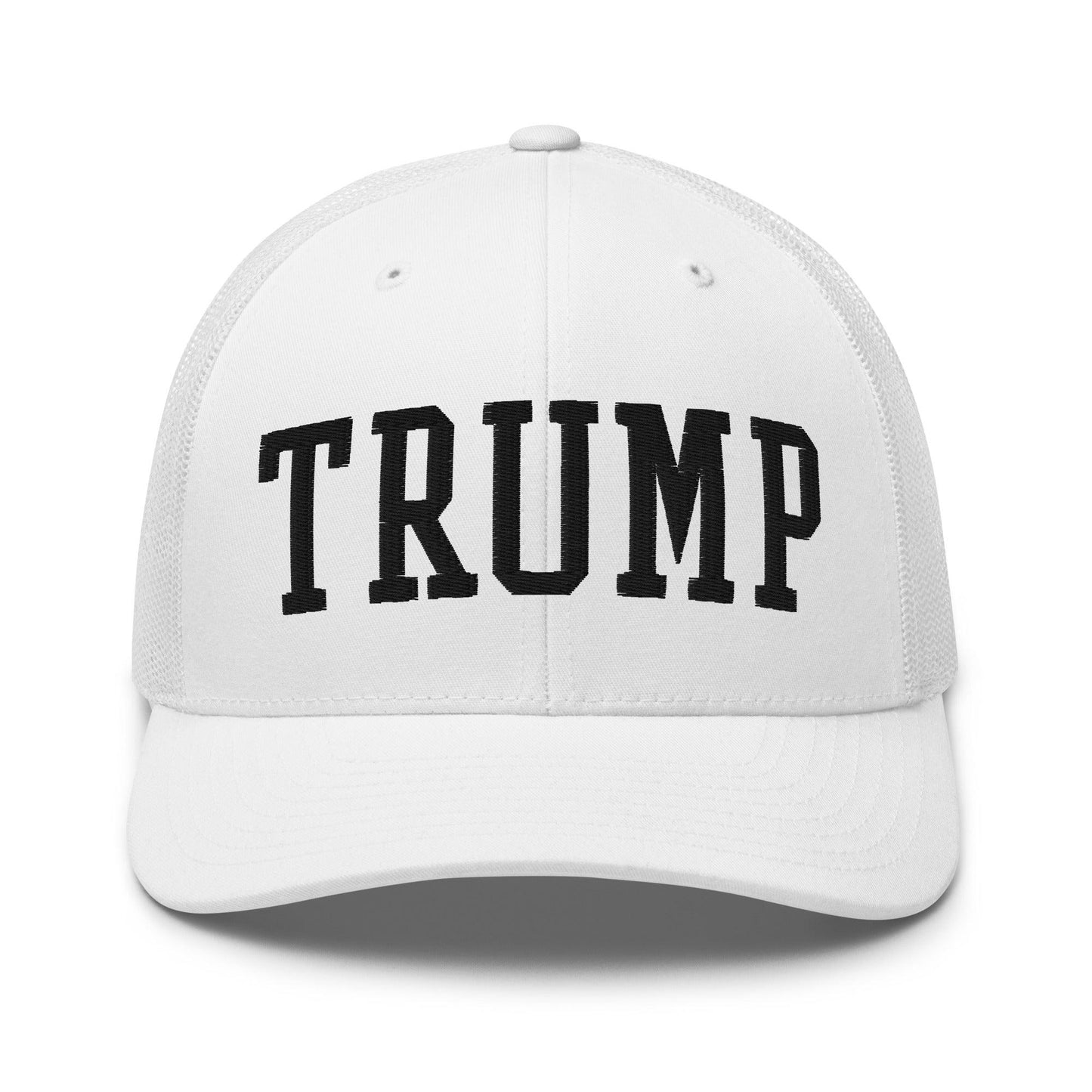 Donald Trump Block Retro Trucker Hat - White - Headwear