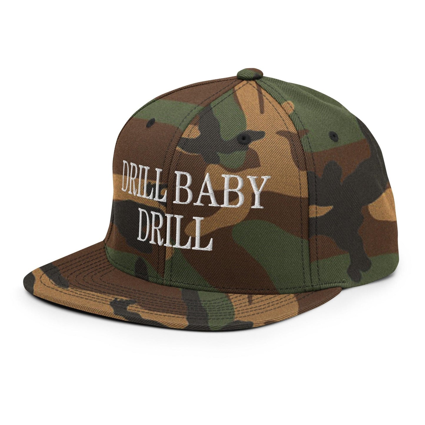 Drill Baby Flat Bill Brim Snapback Hat - Headwear