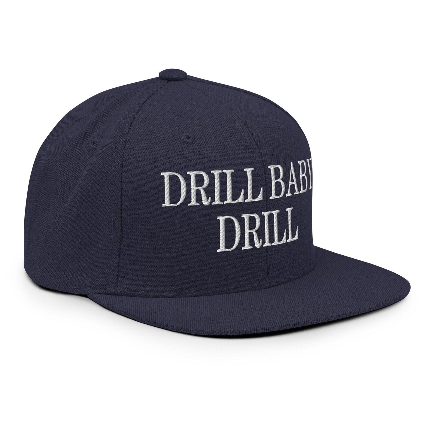 Drill Baby Flat Bill Brim Snapback Hat - Headwear