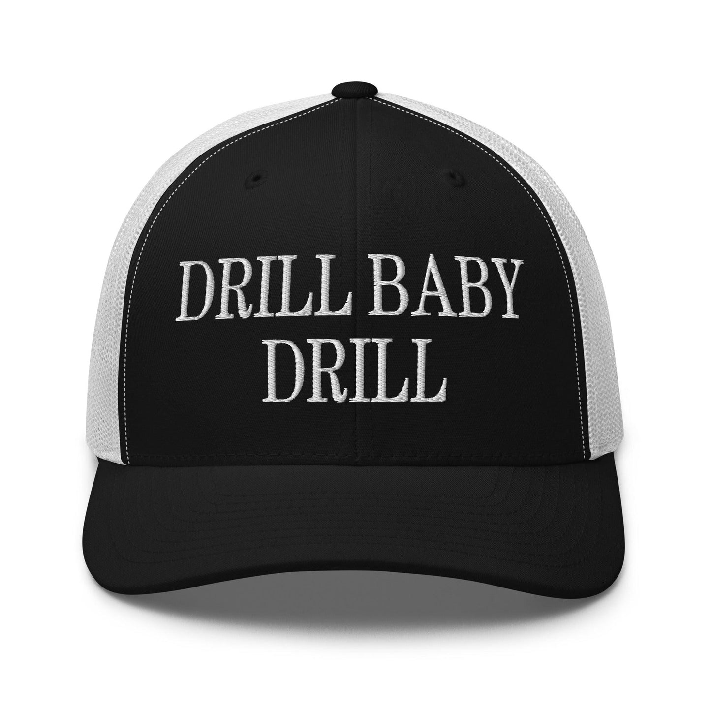 Drill Baby Retro Trucker Hat - Black/ White - Headwear