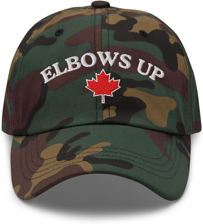 Elbows Up Canada Snapback Hat - Camouflage - Headwear