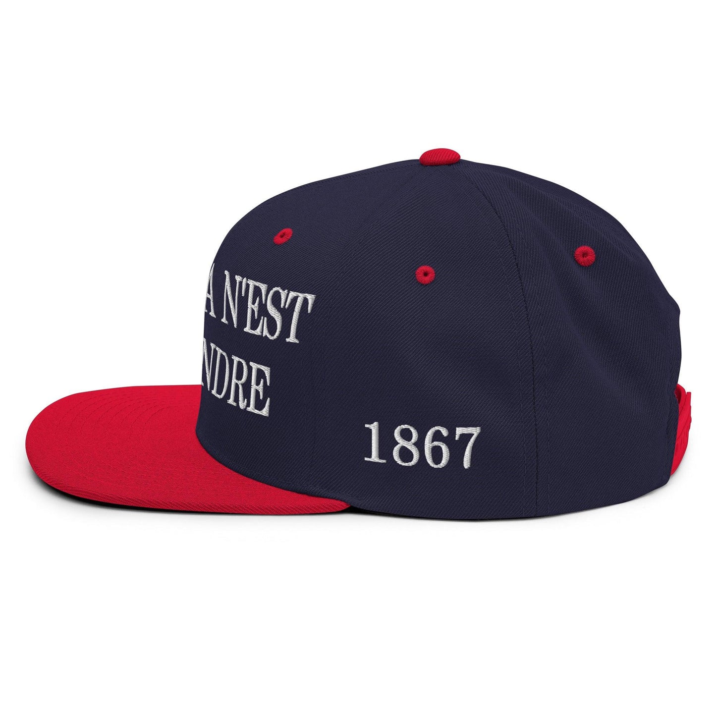 Le Canada n’est pas à Vendre Canada is not for Sale Flag 1867 Embroidered Flat Bill Brim Snapback Hat - Headwear