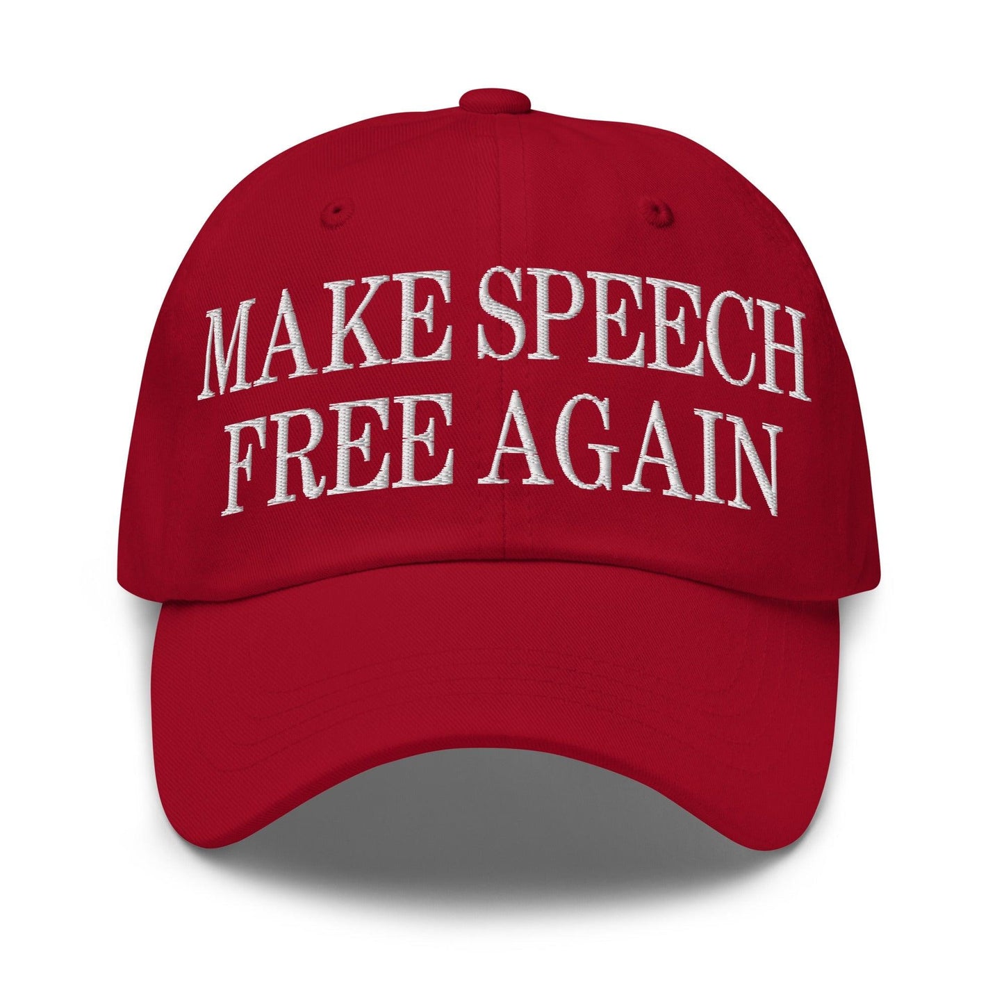 Make Speech Free Again Dad Hat - Cranberry - Headwear