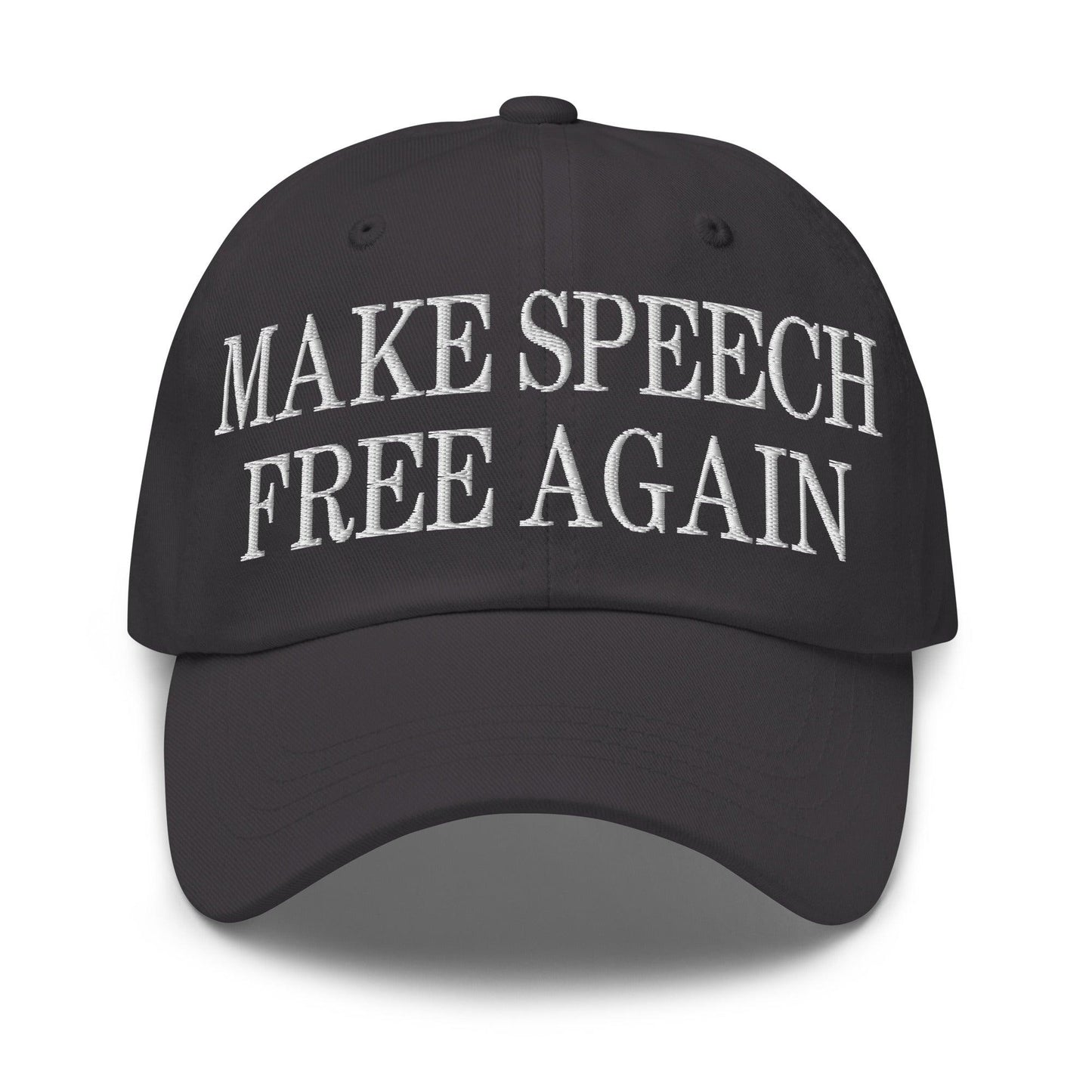 Make Speech Free Again Dad Hat - Dark Grey - Headwear