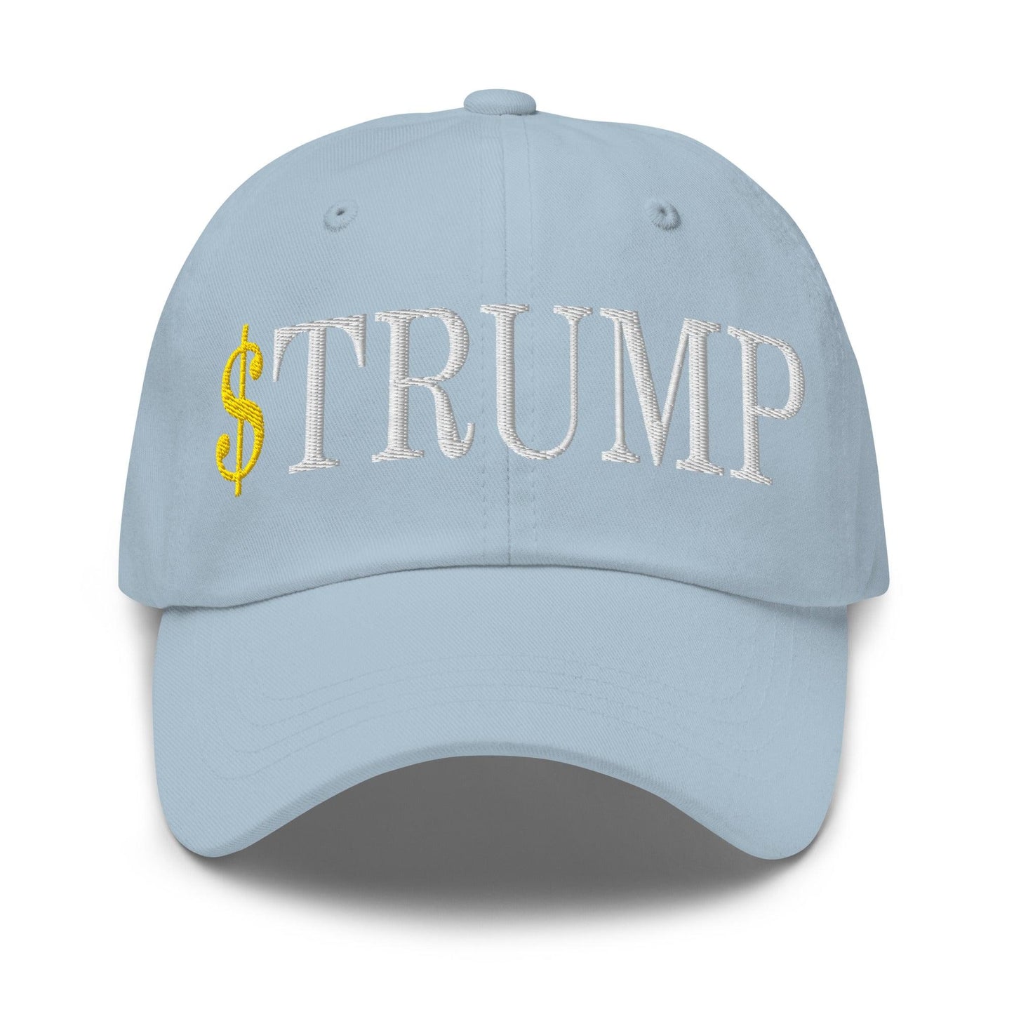 $Trump Official Trump Meme Coin Embroidered Unstructured Dad Hat - Light Blue