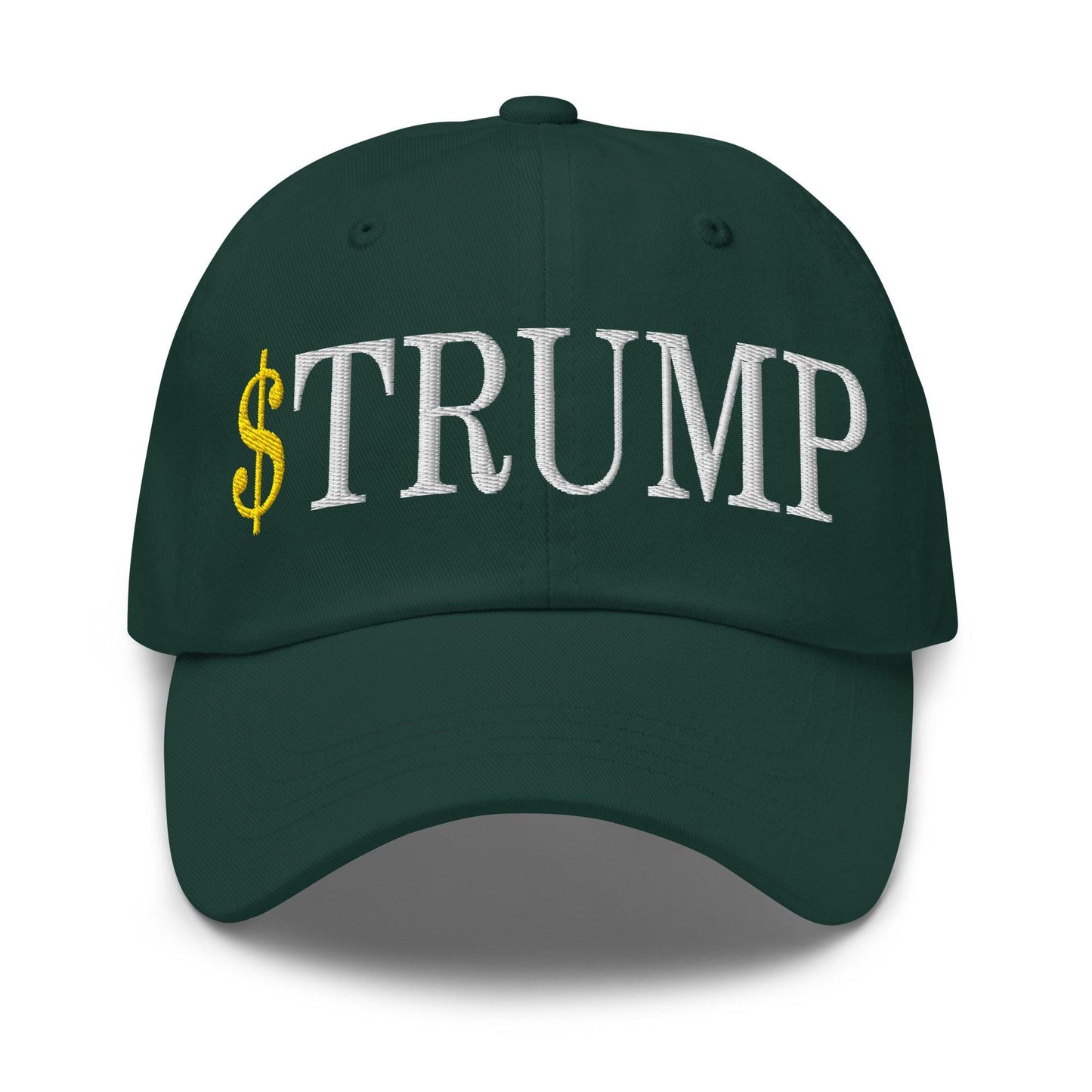$Trump Official Trump Meme Coin Embroidered Unstructured Dad Hat - Spruce