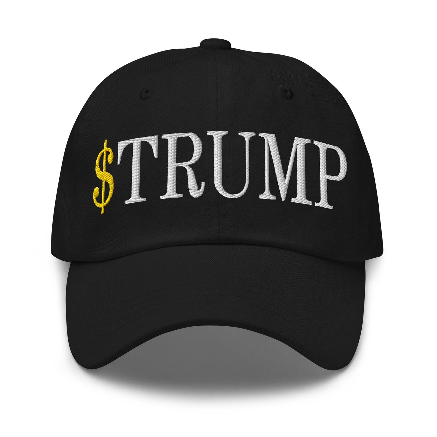 $Trump Official Trump Meme Coin Embroidered Unstructured Dad Hat - Black