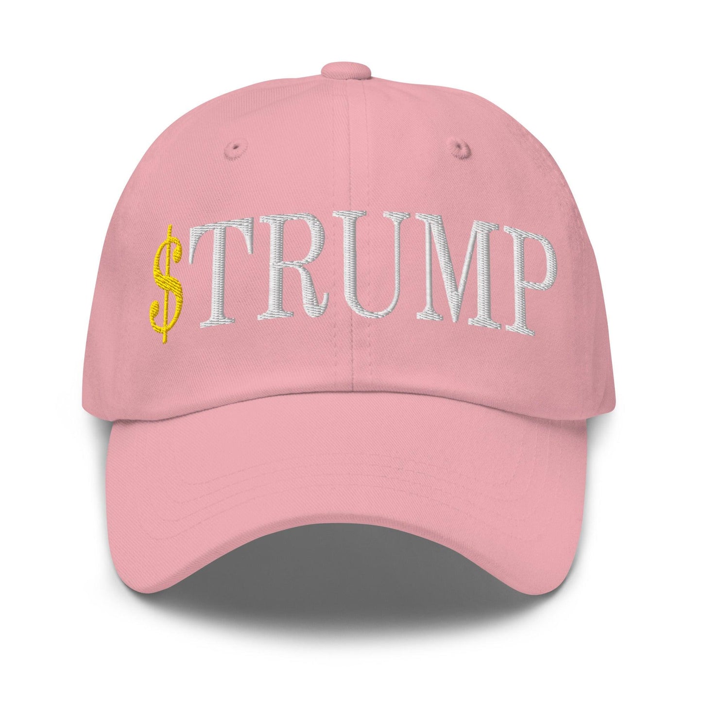 $Trump Official Trump Meme Coin Embroidered Unstructured Dad Hat - Pink