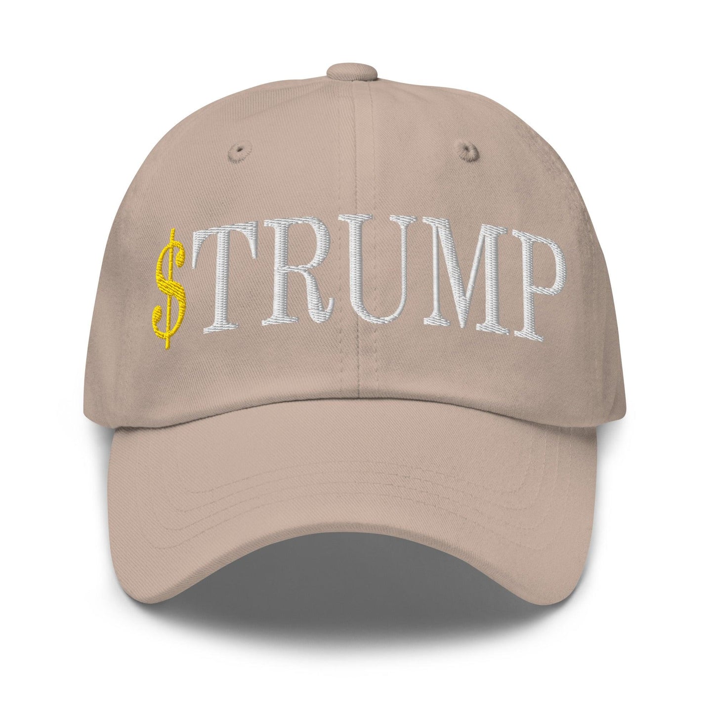 $Trump Official Trump Meme Coin Embroidered Unstructured Dad Hat - Stone