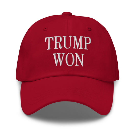 Trump Won 2020 2024 Golf Dad Hat - Cranberry - Headwear