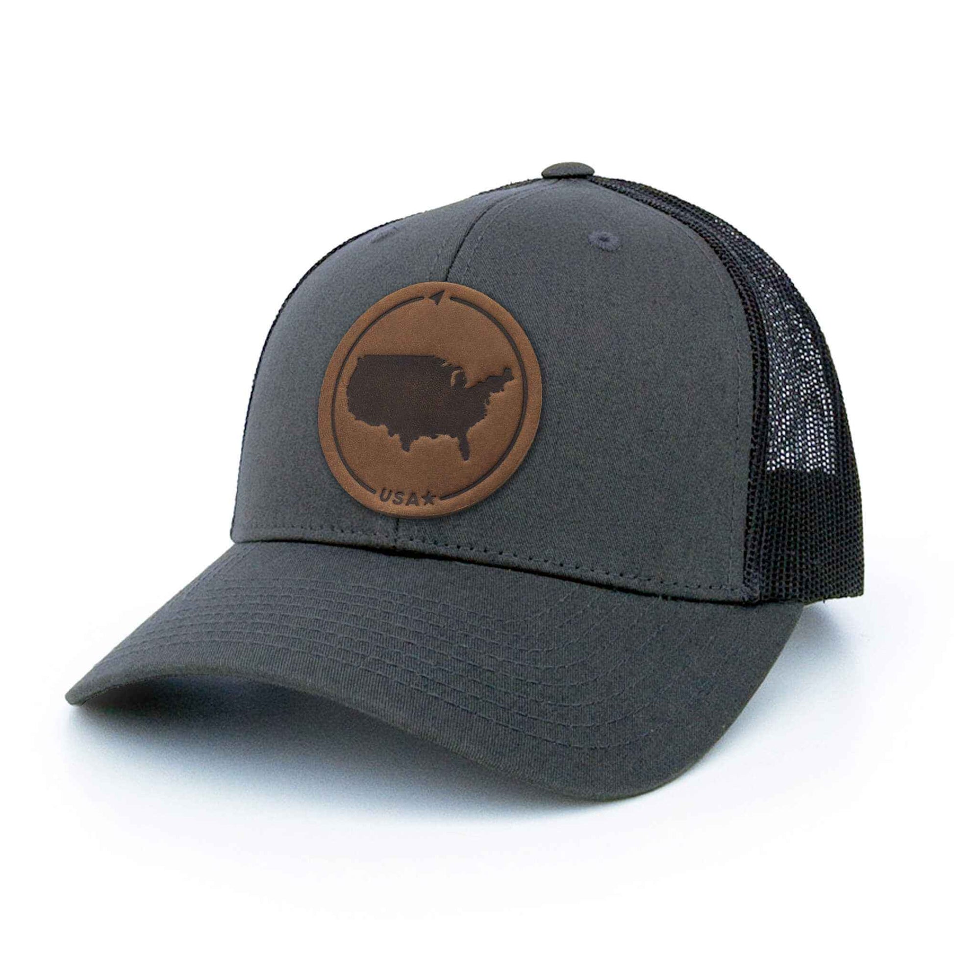 USA Leather Patch Hat