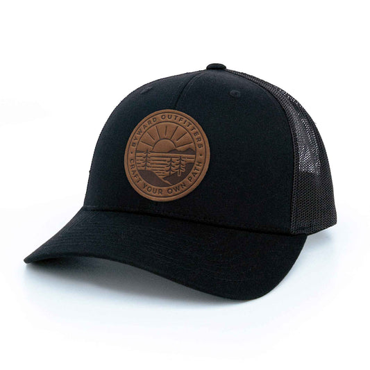 Scenic Sunrise Leather Patch Hat
