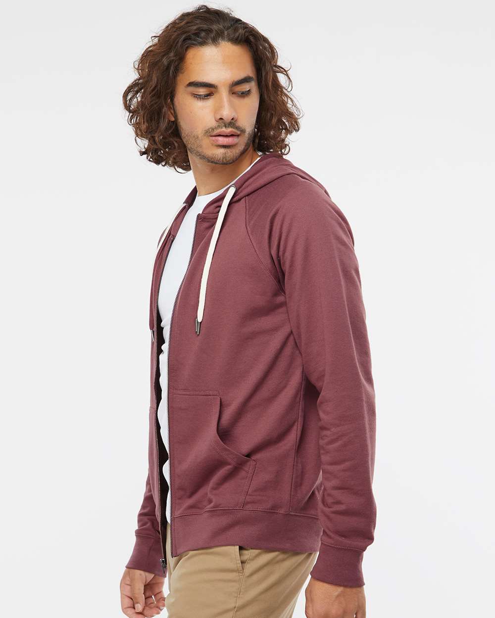 Independent Trading Co. Icon Lightweight Loopback Terry Full-Zip Hooded Sweatshirt SS1000Z