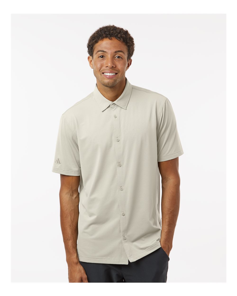 Adidas Button Down Short Sleeve Shirt A595