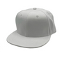 GNV-019 - 6 Panels Round Flat Bill Snapback - White / One Size - CAPS
