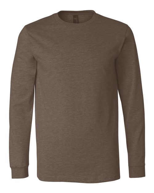 Heather CVC Long Sleeve Tee - Heather Brown -  - 10629
