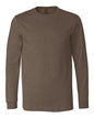 Heather CVC Long Sleeve Tee - Heather Brown -  - 10629
