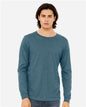Heather CVC Long Sleeve Tee - Heather Deep Teal -  - 10629