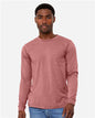 Heather CVC Long Sleeve Tee - Heather Mauve -  - 10629