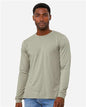 Heather CVC Long Sleeve Tee - Heather Stone -  - 10629