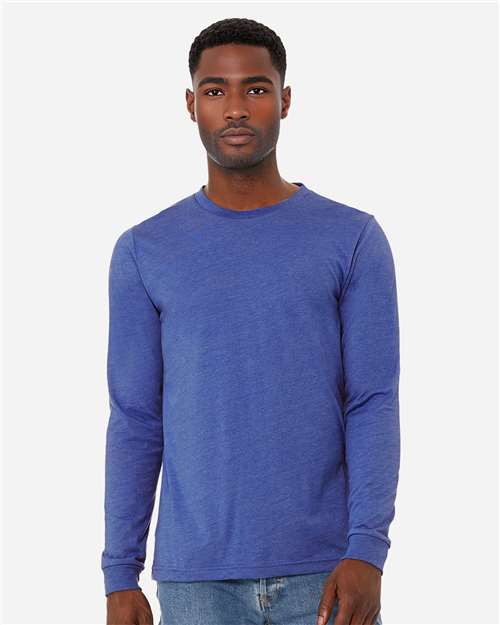 Heather CVC Long Sleeve Tee - Heather True Royal -  - 10629