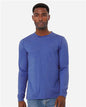 Heather CVC Long Sleeve Tee - Heather True Royal -  - 10629