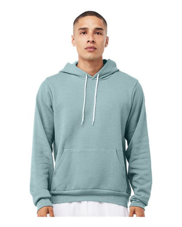 Unisex Sponge Fleece Hoodie Sweatshirt - Heather Blue Lagoon -  - 2768