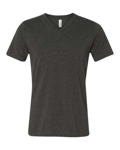 Unisex Heather CVC V-Neck Tee -  - 10647