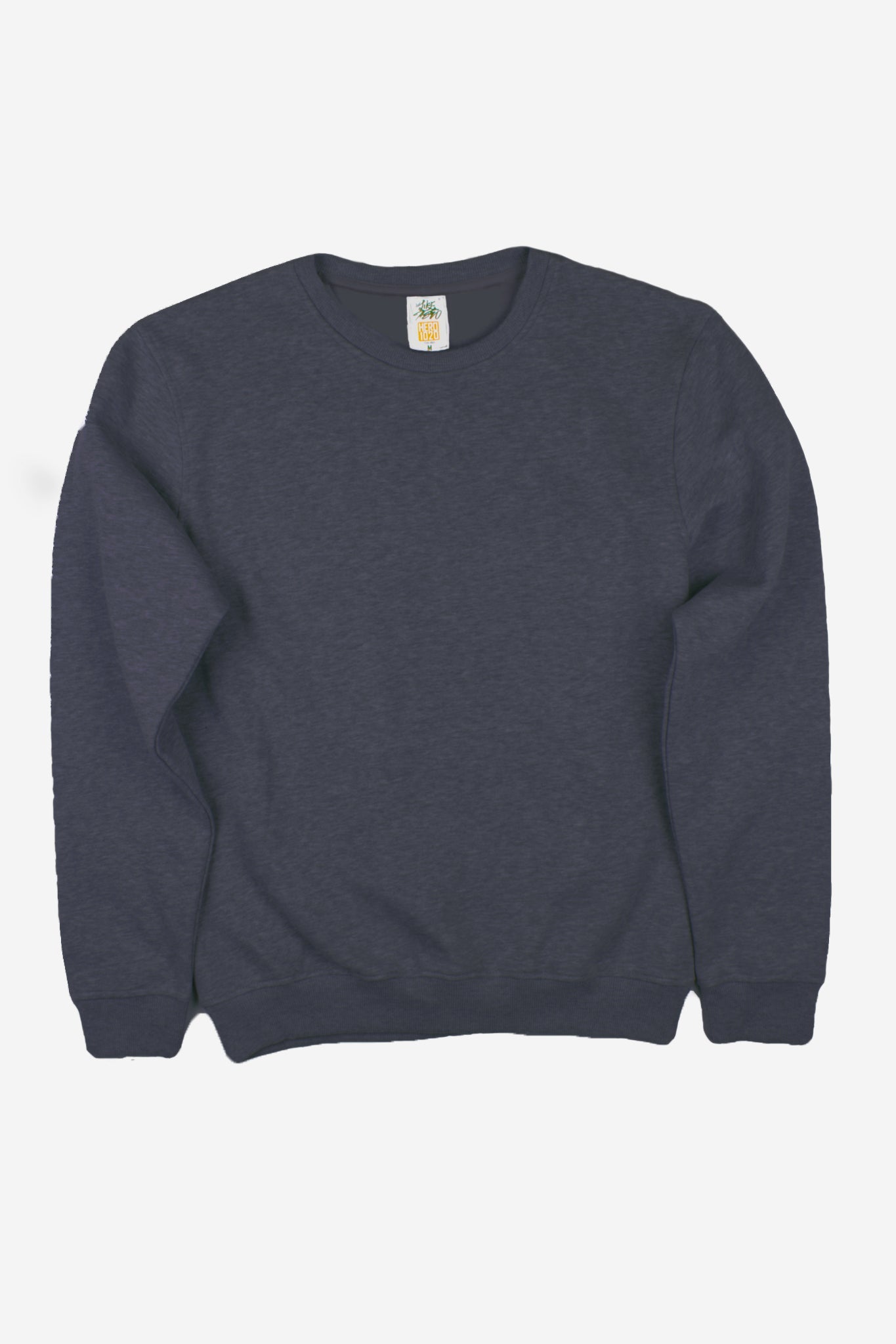 HERO-1020 Unisex Youth Blank Crewneck Sweatshirt - Dark Heather - Crewnecks
