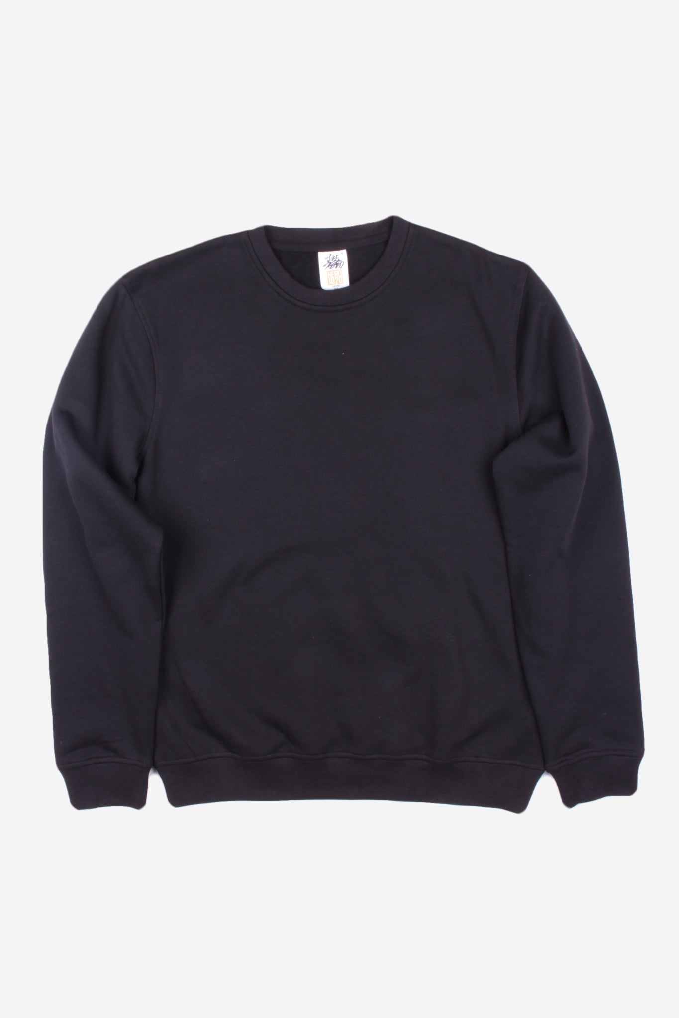 HERO-1020 Unisex Youth Blank Crewneck Sweatshirt - Black - Crewnecks