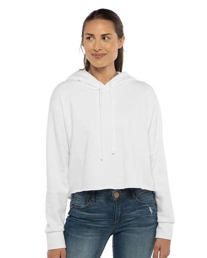 Women's Laguna Sueded Raw Edge Crop Hoodie Sweatshirt -  - 10927