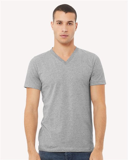 Unisex Heather CVC V-Neck Tee -  - 10647