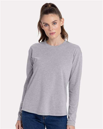 Women's Cotton Relaxed Long Sleeve T-Shirt -  - 11740