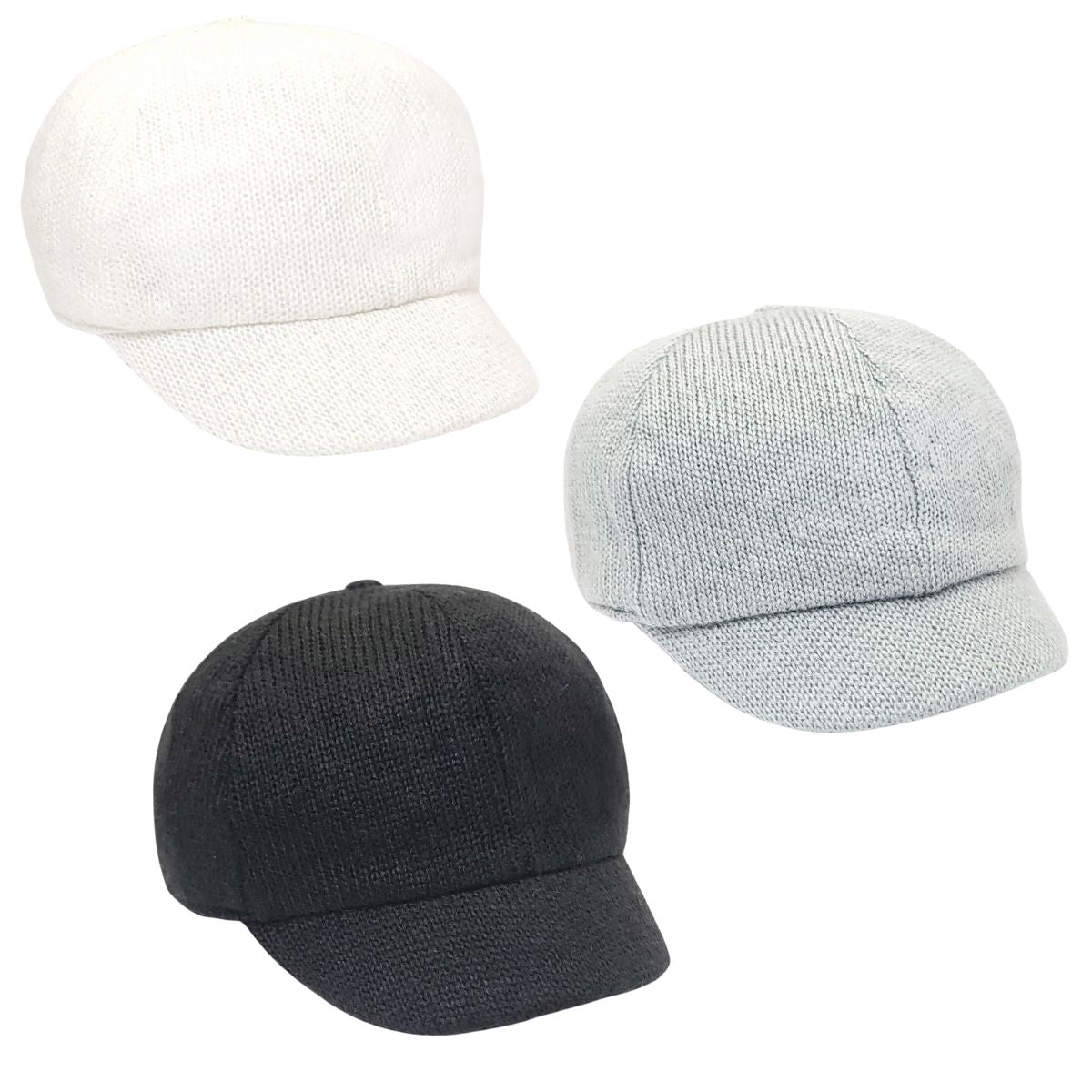 Newsboy Hat - Knitted Multi-Coloured