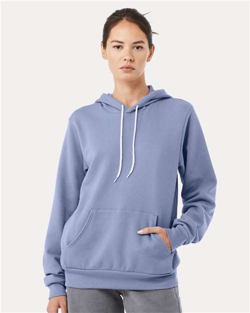 Unisex Sponge Fleece Hoodie Sweatshirt - Lavender Blue -  - 2768